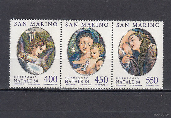 Живопись. Сан-Марино. 1984. 3 марки. Michel N 1310-1312 (2,5 е).