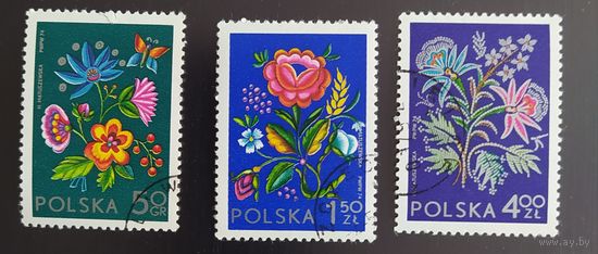 Польша 1974 Живопись цветы.