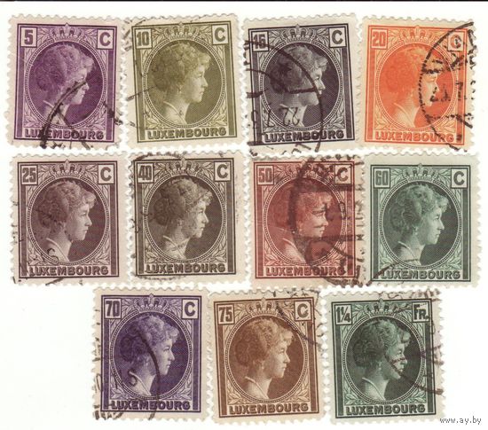 Люксембург 1926-35 Шарлотта Стандарт 11 марок