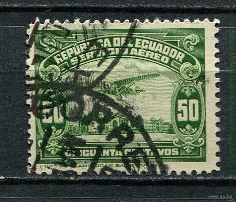 Эквадор - 1929 - Авиация 50С - [Mi.286] - 1 марка. Гашеная.  (Лот 29JE)-TG2P13