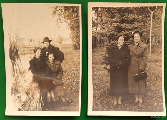Два фото. Минск. Парк им. Горького. 1950-е. 9х13.5. Цена за оба.