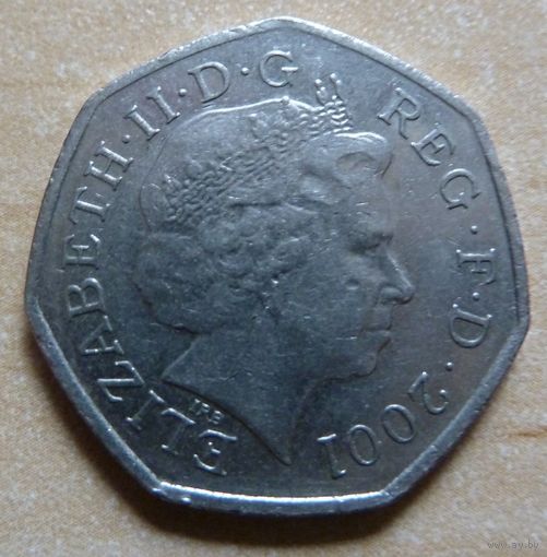 50 пенсов 2001 Великобритания