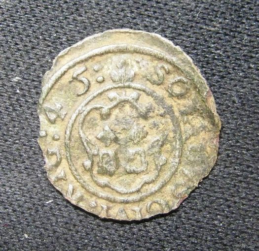 Солид Кристины Августа 1645 г. Рига Вариант с двоеточиями