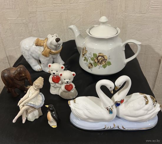 Статуэтки Фарфоровые Подсвечник Домик Копилка Подушка Подарки