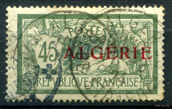 Французские колонии - Алжир - 1924/25г. - аллегория, 45 c - 1 марка - гашёная [Mi 14]. #4-W1-115-A-1