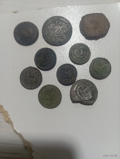 Пуговицы Франция 1812 г