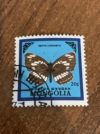 Монголия 1986. Бабочки. Meptis Coenobita. Марка из серии