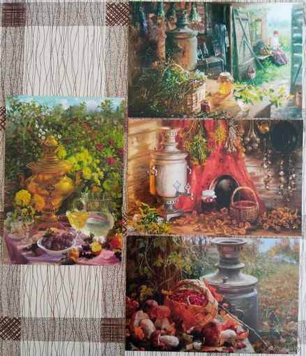 Натюрморты художника Владимира Жданова. 4 шт. Россия. 2018 г.