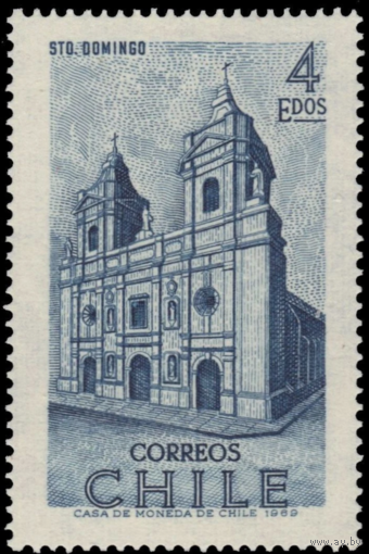 Чили Чистая марка Архитектура Церковь 1969   MNH