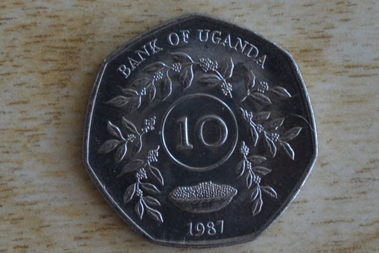 Уганда 10 шиллингов 1987