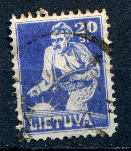 Литва - 1921/22г. - Сеятель, 20 Sk - 1 марка - гашёная [Mi 88]. #1-Li-22-A-2