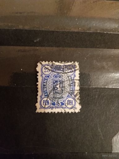 1889 Россия Великое княжество Финляндское мих 31А зуб 12 1/2 герб (3-5)