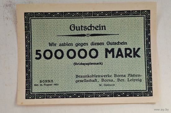 1923 год Германия 500 000 марок