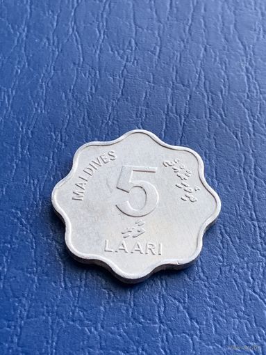 Мальдивы 5 лари 1990г