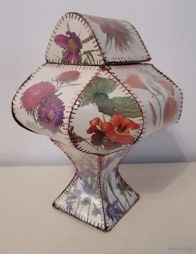 СССР. Шкатулка из открыток! Высота 25 см. Народное творчество