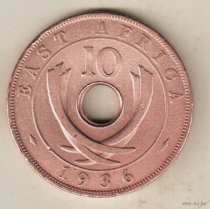 Британская Восточная Африка 10 цент 1936