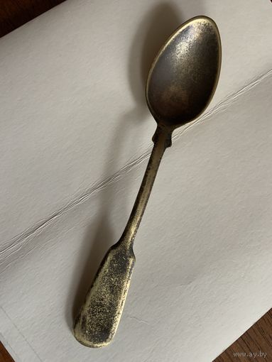 Отличного качества медная чайная ложечка. Медь естественно не в чистом виде но её много в сплаве -ложка была покрыта красной окисью и сама ложка довольно мягкая!