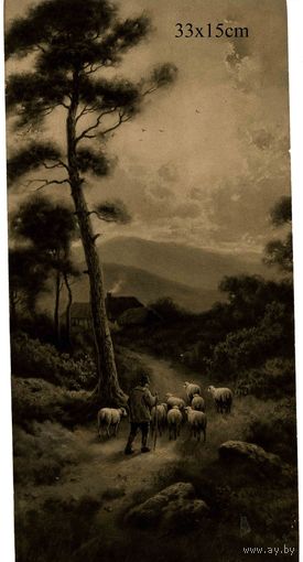 СТАРИННАЯ ГРАВЮРА  18 век в рамке 19 века...