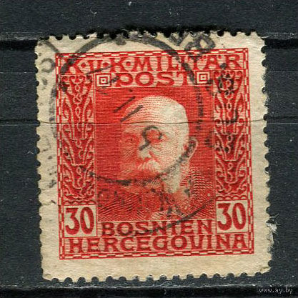 Босния и Герцоговина (Австро-венгерская администрация) - 1912/1914 - Кайзер Франц Иосиф I 30H - [Mi.73] - 1 марка. Гашеная.  (Лот 70CX)
