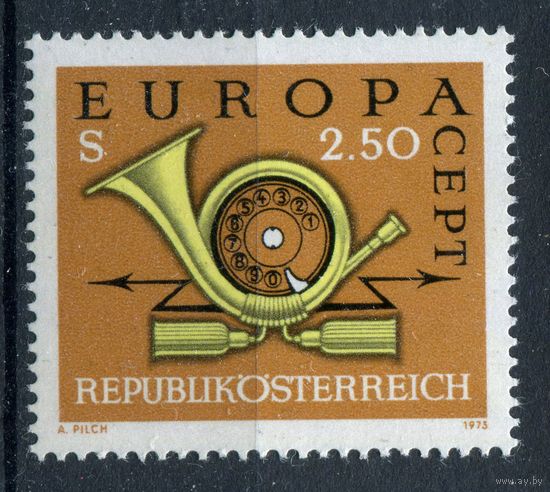 Австрия - 1973г. - Почтовый горн - полная серия, MNH с пузырьками на клее [Mi 1416] - 1 марка