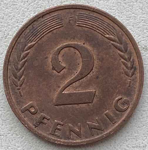 Германия 2 пфеннига 1969 г. F