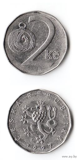 2 кроны Чехия 1997 года