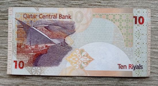 Werty71 Катар 10 риалов 2008 банкнота