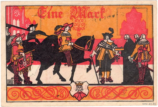 Konigsberg in der Neumark (прусская провинция Brandenburg, ныне Хойна, Польша), 1 марка, 1922 г.