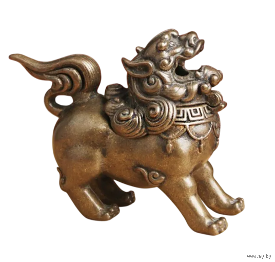 Статуэтка миниатюра Шкатулочка Лев Будды Бронза