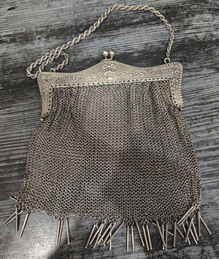 Антикварная сумочка. Кольчуга. Империя. 345гр. Попов Василий Иванович 19 век. Для обеспеченных дам