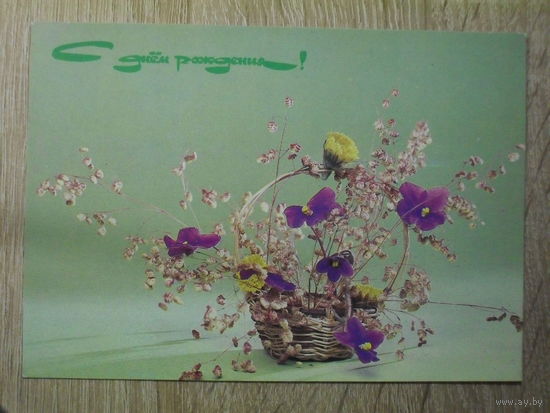 ПОДПИСАННАЯ ОТКРЫТКА СССР. "С ДНЕМ РОЖДЕНИЯ!" ФОТО. Б. БАБАЙЛОВА. 1980 ГОД.