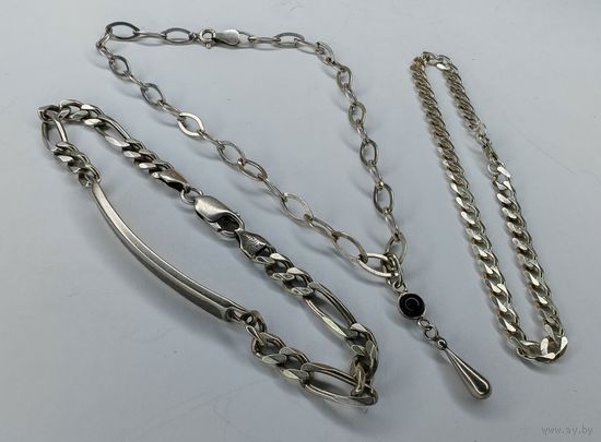 Браслет Серебряный 925 пр. Одним лотом 3 шт. С рубля.