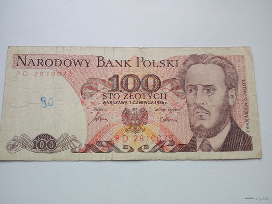 100 злотых 1986г.Польша