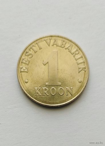 1 крона 2000 года Эстония, отличная, в блеске!