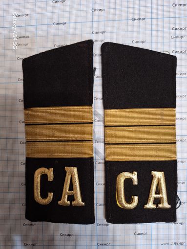 Погоны черные сержанта СА