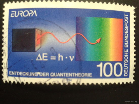 Германия 1994 физика Макса Планка Михель-0,6 евро гаш.