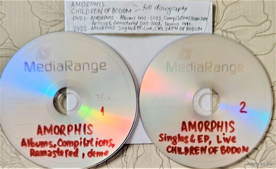 DVD MP3 дискография AMORPHIS, CHILREN OF BODOM (Melodic Death, Power/Prog-metal) - 2 DVD
