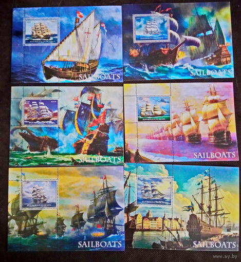 Серия блоков КОРАБЛИ ФЛОТ  ТЕХНИКА  MNH