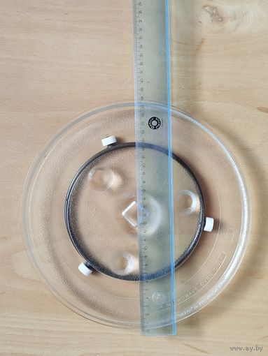 Тарелка (блюдо) для микроволновой печи (СВЧ) с пластиковым кольцом для вращения(По почте не высылаю !!!)