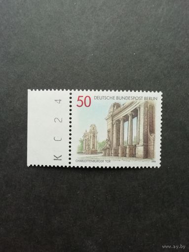 Западный Берлин 1986 Марка из серии "Архитектурные памятники. Порталы и ворота в Берлине" (чистая**) Mi.761 каталог 1.80 евро
