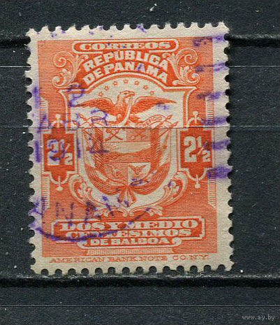 Панама - 1909/1916 - Герб 2 1/2С - [Mi.81] - 1 марка. Гашеная.  (Лот 69EZ)-T25P5