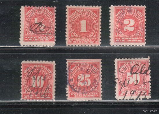 США-1914(Скотт. R195-R204) , гаш.( 1 м - *) , REVENUE, Служебные марки