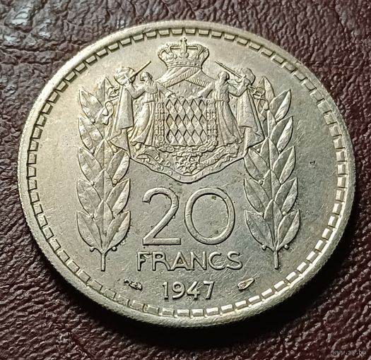Монако 20 франков, 1947    ( 2-15-4 )