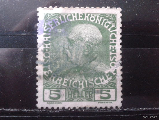 Австро-Венгрия 1908 Кайзер Франц-Иосиф 5 геллеров
