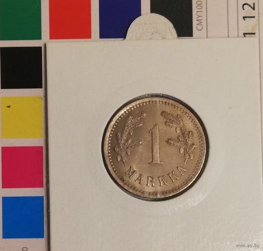 Финляндия 1 марка  1921H в холдере