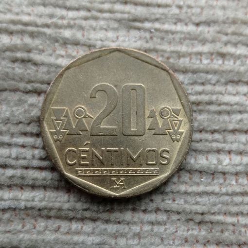 Werty71 Перу 20 сентимо 2008 без точек