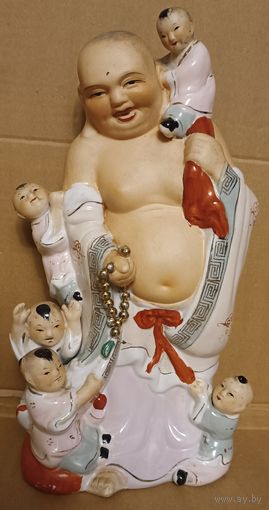 Большая статуэтка " Хотэй с детьми". Китай. С 1 рубля!
