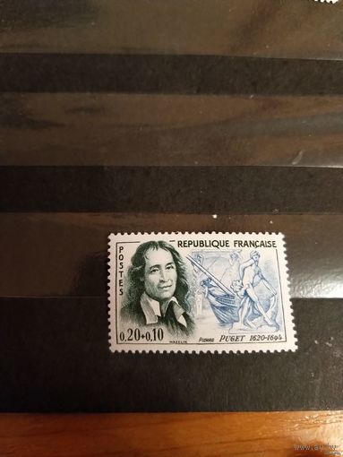 1961 Франция Пьер Пюже живописец искусство культура чистая клей лёгкая наклейка дорогая (4-12)