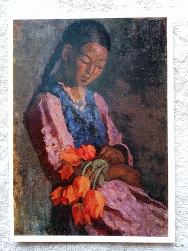 Чуйков. Девушка с тюльпанами