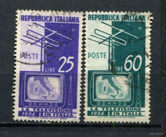 Италия - 1954 - Национальное телевидение - [Mi. 908-909] - полная серия - 2 марки. Гашеные.  (LOT H34)